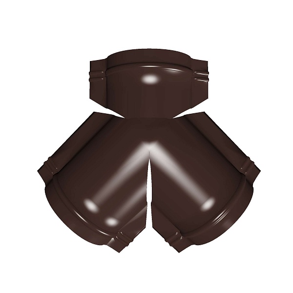 Тройник Y малого конька полукруглого Atlas с пленкой RAL 8017 шоколад