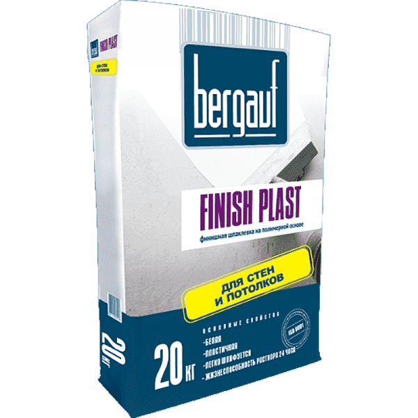 Шпаклевка финишная полимерная Bergauf Finish Plast 20 кг
