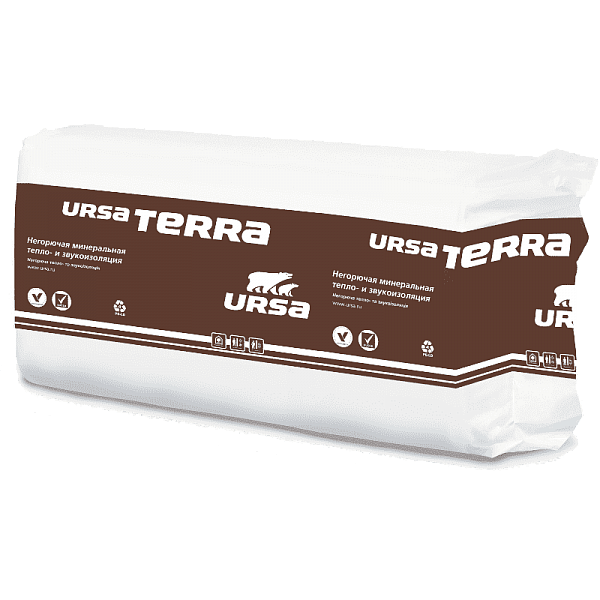 Утеплитель Ursa Terra 37 PN  1250x610x100 мм 10 плит