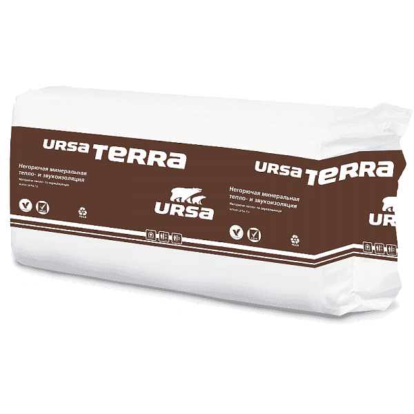 Утеплитель Ursa Terra 37 PN  1250x610x50 мм 20 плит