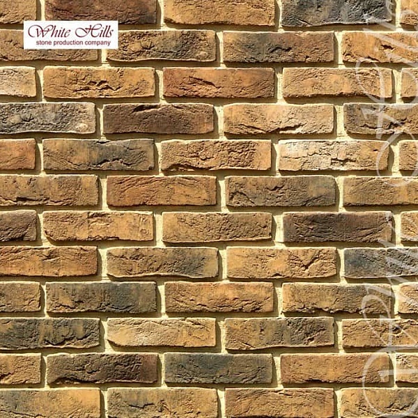 300-40 White Hills Облицовочный кирпич «Лондон брик» (London brick), коричневый, плоскостной.