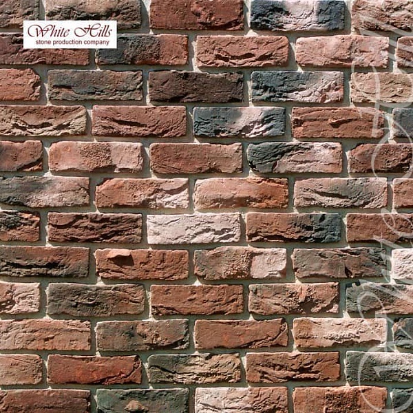 306-70 White Hills Облицовочный кирпич «Бремен брик» (Bremen brick), красно-серый, плоскостной